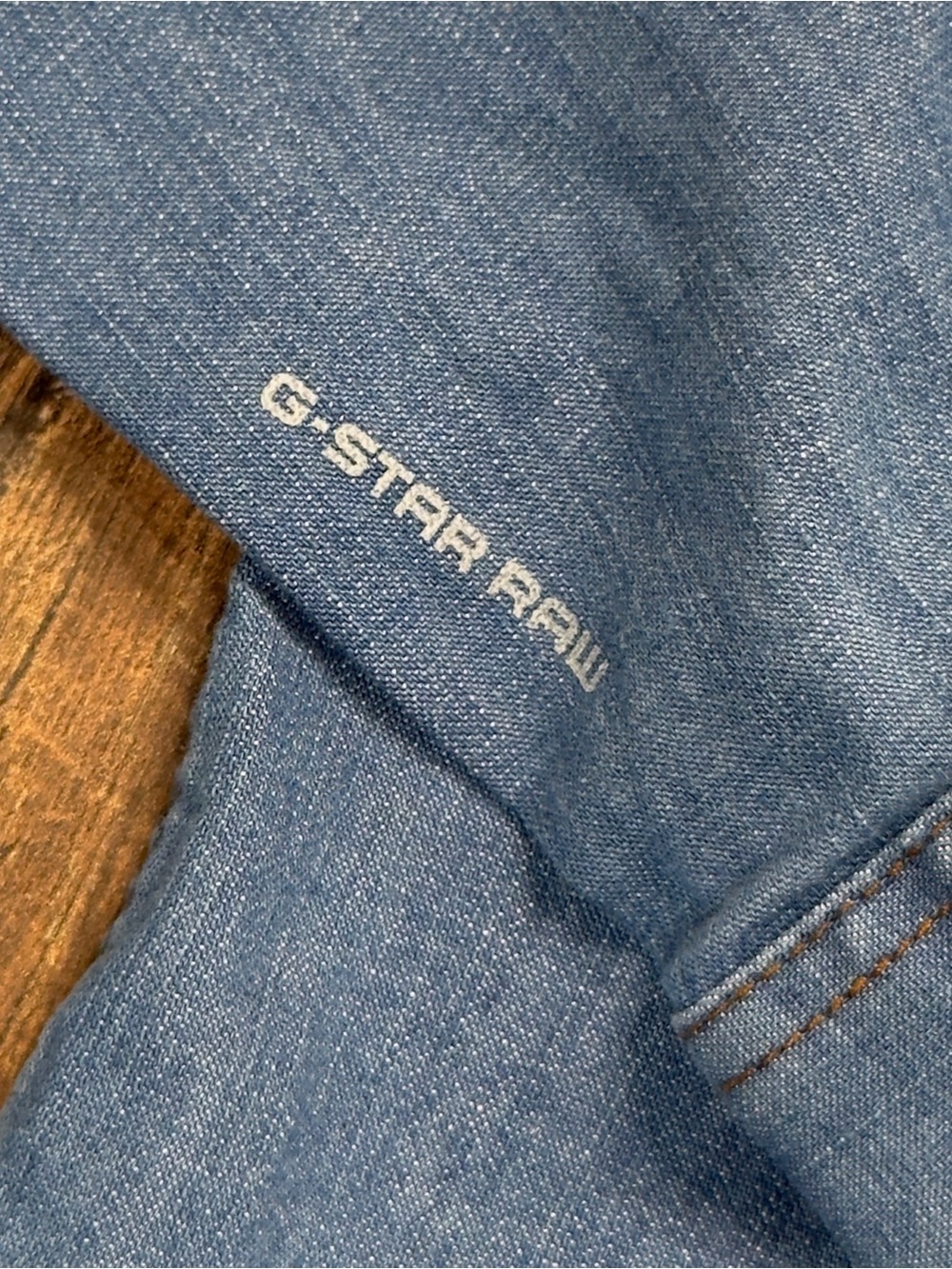 G-Star RAW Landoh Denim Shirt Slim Fit Light Blue Western Snap Men’s Size SMALL - Picture 7 of 10